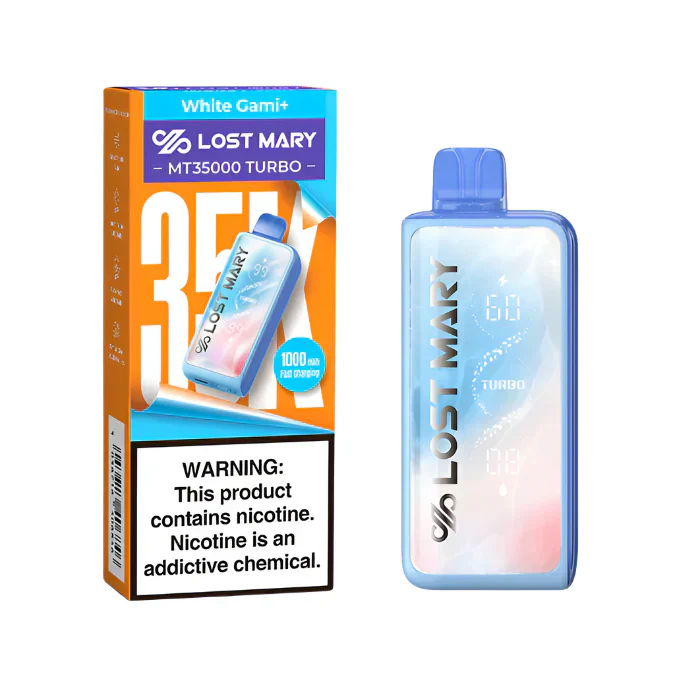 White Gami+ Lost Mary MT35000 Turbo Vape